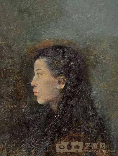 郭润文 2005年作 少女肖像 40.5×30.5cm